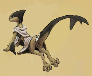 3_toes all_fours anthro anus closed_smile clothing feet female female_anthro fin genitals monotone_background mouth_closed robe simple_background smile solo tail tail_fin toes vulva yellow_background morbiddevotion chucklefish starbound alien avikan scalie colored digital_media_(artwork) digital_painting_(artwork) painting_(artwork) portrait shaded three-quarter_portrait