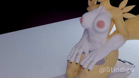 anthro bent_over big_breasts big_butt breast_expansion breasts butt butt_expansion expansion female huge_breasts huge_butt kneeling navel nipples shaking_breasts shaking_butt solo twerking stindigo dogzeela_(modeler) bandai_namco digimon canid digimon_(species) mammal renamon 16:9 3d_(artwork) 3d_animation animated digital_media_(artwork) hi_res long_playtime no_sound video widescreen