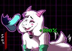 anthro bodily_fluids breasts cum cum_on_face duo ejaculation female foreskin genital_fluids genitals horn intersex intersex/male male penis precum pubes tail tail_motion tailwag sashimiren deltarune undertale_(series) kris_(deltarune) ralsei bovid caprine goat human mammal hi_res