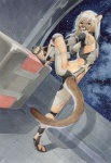 blonde_hair bodysuit cat feline female hair looking_at_viewer nekoart sci-fi skinsuit solo space stars suit
Rating: Safe
Score: 19
User: ippiki_ookami
Date: November 01, 2011