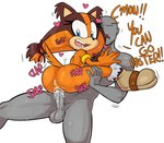 anthro anthro_penetrated anus balls big_butt blue_eyes butt clothing dialogue duo encouragement erection faceless_character faceless_human faceless_male female female_on_human female_penetrated footwear footwear_only fur genitals heart_symbol human_on_anthro human_penetrating human_penetrating_anthro humanoid_genitalia humanoid_penis interspecies looking_back male male/female male_human male_on_anthro male_penetrating male_penetrating_anthro male_penetrating_female moan mostly_nude nude nude_anthro nude_female orange_body orange_fur penetration penile penile_penetration penis penis_in_pussy pussy sex shoes shoes_only simple_background sound_effects text vaginal vaginal_penetration white_background guillion sega sonic_boom sonic_the_hedgehog_(series) sticks_the_jungle_badger badger human mammal mustelid musteline english_text hi_res