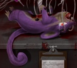 blood clipboard creepy crying feral gore knife laboratory machine mechanical needle nightmare_fuel nintendo open_mouth pain pokemonfromhell pokémon rat rattata red_eyes rodent solo tears testing text torture tubes video_games
Rating: Questionable
Score: -1
User: VillainousVulpix
Date: July 01, 2013
