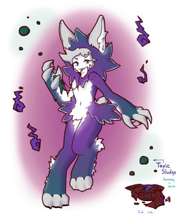 3_toes 4_fingers anthro bat_wings big_claws bodily_fluids claws crying curvy_figure feet female fingers fluffy fluffy_body fluffy_mane fur gradient_body gradient_fur green_eyes hair hood licking long_ears membrane_(anatomy) membranous_wings purple_body simple_background slime smile smirk solo tears teeth_showing text toes tongue white_body wings kemoniko54 humanoid unknown_species hi_res shaded