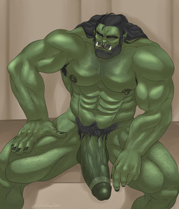 abs armpit_hair big_muscles big_penis body_hair facial_piercing fangs genitals green_body green_skin huge_penis humanoid_genitalia humanoid_penis humanoid_pointy_ears male muscular muscular_humanoid muscular_male navel nipples nose_piercing nose_ring pecs penis piercing pointy_ears pubes ring_piercing solo teeth vein veiny_penis devince2911 humanoid orc absurd_res hi_res