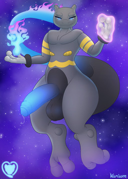 balls big_balls big_penis bodily_fluids cum erection fire flaming_tail floating foreskin genital_fluids genitals glowing glowing_eyes glowing_genitalia glowing_penis glowing_tail half-closed_eyes huge_penis humanoid_genitalia humanoid_penis looking_at_viewer male markings narrowed_eyes penis precum presenting psychic psychic_powers seductive simple_background smile smirk smug smug_face smug_grin solo tail conditional_dnp varium nintendo pokemon fan_character paradox_(varium) dusknoir generation_1_pokemon generation_4_pokemon ghost humanoid hybrid_pokemon legendary_pokemon mammal mewtwo pokemon_(species) spirit absurd_res digital_media_(artwork) hi_res