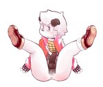 anthro anus balls blush bottomless bottomless_anthro bottomless_male butt butt_from_the_front clothed clothing darkened_balls darkened_genitalia darkened_penis embarrassed erection footwear foreskin fur genitals glans hair jacket legs_up looking_at_viewer male male_anthro penis pink_eyes shoe_soles shoes simple_background sitting socks solo spread_legs spreading topwear white_body white_fur white_hair young young_anthro young_male lambent canid canine canis domestic_dog mammal 2013 alternate_version_at_source digital_drawing_(artwork) digital_media_(artwork) full-length_portrait hi_res portrait shaded