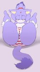 2014 amber_eyes big_butt blaze_the_cat blush breasts butt cat feline female fur hair inverted_nipples looking_at_viewer lying mammal nipples on_back panties presenting purple_fur purple_hair pussy pussy_floss pussy_wedgie sega short_hair smile solo sonic_(series) sonicboom53 underwear voluptuous white_fur
Rating: Explicit
Score: 17
User: Fur_in_the_dark
Date: March 02, 2014