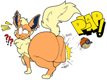 big_butt bottom_heavy butt butt_focus butt_jiggle butt_ripples butt_squish ear_piercing ear_ring ear_stud female feral freckled_face freckles fur hisuian_pokeball huge_butt industrial_piercing interrobang jiggling leg_markings markings onomatopoeia orange_body orange_fur pawpads paws piercing plap pokeball quadruped question_mark raised_tail rear_view ring_piercing shocked simple_background socks_(marking) solo sound_effects squish tail text tuft wavy_mouth white_background wide_eyed wide_hips yellow_body yellow_fur existimatio third-party_edit eltorus19_(colorist) nintendo pokemon pokemon_legends_arceus fan_character sunshine_(sunshineflareon) eeveelution flareon generation_1_pokemon pokemon_(species) 2026 color_edit colored digital_drawing_(artwork) digital_media_(artwork)