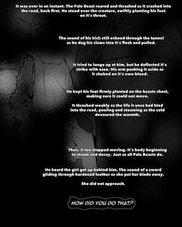 ambiguous_gender big_hands cloak clothing dialogue duo male speech_bubble text wolf_ears thevarking balto_ulfson freya_(thevarking) animal_humanoid canid canid_humanoid canine canine_humanoid human humanoid mammal mammal_humanoid wolf_humanoid 2026 black_and_white english_text hi_res monochrome story female_(lore)