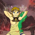 blonde_hair blue_eyes hair not_furry squishy_bloo nintendo tears_of_the_kingdom the_legend_of_zelda kilton link human humanoid hylian mammal hi_res