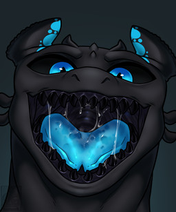 black_body black_teeth blue_eyes blue_tongue bodily_fluids feral male mouth_shot open_mouth saliva solo teeth tongue tomush dreamworks european_mythology how_to_train_your_dragon mythology baron_nightcrest dragon fury_(httyd) goo_creature mythological_creature mythological_scalie night_fury scalie western_dragon absurd_res hi_res
