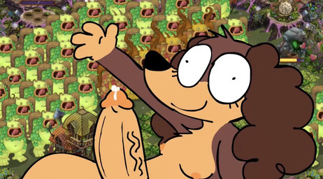 anthro big_penis breasts genitals gynomorph humanoid_genitalia humanoid_penis intersex nude penis solo crazymazies big_blue_bubble my_singing_monsters mazie_(crazymazies) canid canine canis domestic_dog mammal trans_(lore) trans_woman_(lore)