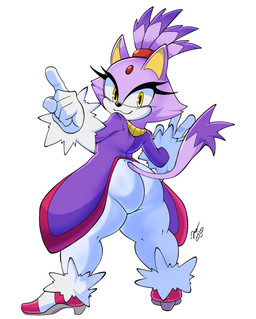 5_fingers :3 anthro big_butt black_nose bottomwear butt cheek_tuft clothing countershading dipstick_tail eyelashes facial_tuft female fingers footwear fur gem gloves hair handwear high_heels humanoid_hands long_tail looking_at_viewer looking_back looking_back_at_viewer markings orange_eyes pants pink_clothing pink_footwear pink_high_heels pupils purple_body purple_clothing purple_ears purple_fur purple_hair purple_tail rear_view red_gem shoes simple_background solo tail tail_markings thick_eyelashes thick_thighs tied_hair tuft two_tone_high_heels white_background white_body white_bottomwear white_clothing white_countershading white_footwear white_fur white_gloves white_handwear white_high_heels white_pants yellow_inner_ear lonercroissant sega sonic_the_hedgehog_(series) blaze_the_cat domestic_cat felid feline felis mammal hi_res signature