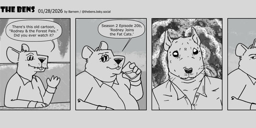 anthro belly big_belly clothing dialogue drinking male overweight overweight_male shirt text topwear barnem mammal murid murine rat rodent 2026 comic english_text hi_res monochrome