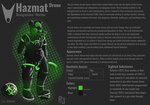 anthro bdsm bondage boots bound catheter catheter_in_urethra clothing contamination drone footwear gas gas_mask harness hazard_symbol hazmat hazmat_suit hooded latex male mask medical_instrument null_bulge radiation radiation_symbol scientific_instrument shoes solo symbol text visor rubberjett rubbersolutions absurd_res english_text hi_res model_sheet