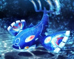 ambiguous_gender bubble feral markings shadow solo underwater water くろしろ_(artist) nintendo pokemon fish generation_6_pokemon legendary_pokemon marine pokemon_(species) primal_kyogre primal_reversion 2015 5:4