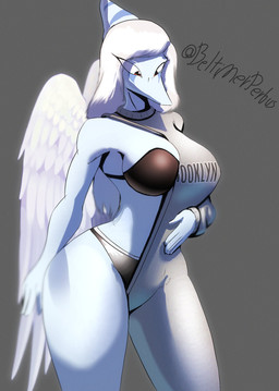 5_fingers amber_eyes anthro big_breasts black_bra black_clothing black_panties black_underwear bone_frill bra breasts clothing curvy_figure eyelashes feathered_wings feathers female fingers frill_(anatomy) grey_background grey_body grey_clothing grey_hair grey_scales grey_sweater grey_topwear hair hourglass_figure long_hair panties scales simple_background snout solo sweater text thick_thighs topwear underwear voluptuous voluptuous_anthro voluptuous_female wide_hipped_anthro wide_hipped_female wide_hips wings beltimerperbus brooklyn_sweater cavemanon_studios goodbye_volcano_high ko_op_(game_developer) meme_clothing snoot_game fang_(gvh) prehistoric_species pterodactylus pterosaur reptile scalie 2026 artist_name digital_drawing_(artwork) digital_media_(artwork) hi_res meme signature