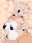 anthro bottomwear breasts clothed clothing eye_bags female looking_at_viewer nipple_tape oversized_clothing pants pasties simple_background solo tape smokedsoul35 nintendo pokemon generation_5_pokemon pokemon_(species) scalie scrafty digital_media_(artwork) hi_res