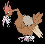 ambiguous_gender bite claws death dying grabbed restrained littlepinebox nintendo pokemon accipitriform avian bird fearow generation_1_pokemon generation_9_pokemon mammal maushold mouse murid murine pokemon_(species) rodent vulture living_(disambiguation) alpha_channel male_(lore)