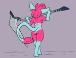 anthro breasts butt female melee_weapon polearm scythe side_boob weapon sarek_aran_desian kyenna_(sarekarandesian) mammal rodent hi_res