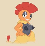 anthro areola breasts female genitals grey_areola grey_nipples looking_at_viewer nipples pussy smile smiling_at_viewer solo fuzefurry nintendo pokemon generation_5_pokemon pokemon_(species) scrafty absurd_res hi_res