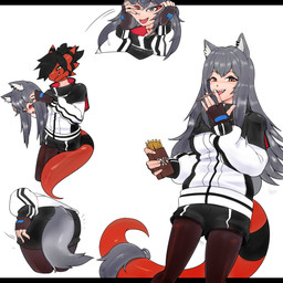 ambiguous_gender anthro_to_human black_hair black_markings bottomwear brown_eyes butt_close-up clothed clothing ear_piercing face_closeup female fingerless_gloves food front_view gender_transformation gloves grey_hair hair handwear horn inner_ear_fluff jacket leggings legwear lizard_tail looking_at_viewer low-angle_view markings motion_lines mtf_transformation open_mouth open_smile piercing pocky_in_mouth rear_view red_body shorts simple_background skinsuit smile solo species_transformation standing suit_transformation three-quarter_view tight_clothing topwear tracksuit transformation transformation_sequence tuft white_background white_inner_ear_fluff mxl arknights hypergryph pocky studio_montagne desmond_(dsaprox) texas_(arknights) animal_humanoid canid canid_humanoid canine canine_humanoid humanoid lizard mammal mammal_humanoid reptile scalie wolf_humanoid 1:1 2024 chinese_description colored hi_res letterbox shaded male_(lore)