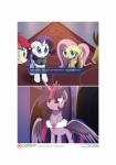 2015 absurd_res border collar comic cutie_mark dialogue doctor_whooves_(mlp) earth_pony english_text equid equine feathered_wings feathers female feral fluttershy_(mlp) friendship_is_magic gashiboka group hasbro hi_res horn horse male mammal mane my_little_pony mythological_creature mythological_equine mythology nervous pegasus pony rarity_(mlp) rose_(mlp) scared text twilight_sparkle_(mlp) tyrant unicorn unnerving url white_border winged_unicorn wings