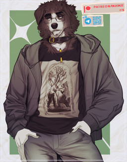 anthro biped black_body black_fur black_hair bottomwear clothed clothed_anthro clothed_male clothing collar denim denim_bottomwear denim_clothing eyebrows eyewear facial_hair floppy_ears front_view fully_clothed fully_clothed_anthro fully_clothed_male fur glasses hair hands_in_both_pockets hoodie jeans jewelry male mustache necklace pants qr_code shirt solo standing topwear wearing_glasses whiskers ekzonzz car_seat_headrest border_collie canid canine canis collie domestic_dog herding_dog mammal pastoral_dog sheepdog absurd_res hi_res