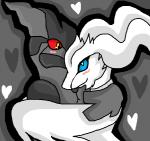 black_skin blue_eyes blush hug legendary_pokémon nintendo pokémon reshiram smile video_games white_skin yellow_eyes zekrom
Rating: Safe
Score: 3
User: dark_yveltal
Date: October 10, 2013
