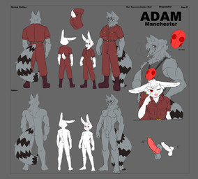 5_toes animal_genitalia animal_penis anthro balls barefoot big_penis biped blep boots border butt canine_genitalia canine_penis cigarette cigarette_in_mouth claws clothed clothing detached_sheath disembodied_balls erection facial_markings feet femboy fingers flaccid footwear foreskin front_view fully_sheathed fur genitals grey_background grey_body grey_border grey_fur grey_hair grey_sheath hair head_markings humanoid_feet humanoid_genitalia humanoid_penis knot looking_at_viewer male markings mask mask_(marking) military_uniform multiple_forms muscular muscular_male nipples nude object_in_mouth one_eye_closed pecs penis plantigrade raccoon_tail rear_view red_eyes scut_tail sheath shirt shoes short_tail silly silly_face simple_background smile smoking solo standing tail tank_top taunting text three-quarter_view toe_claws toes tongue tongue_out topwear uniform white_body white_fur butcher_pal adam_manchester canid canine canis hybrid lagomorph leporid mammal procyonid rabbit raccoon wolf 2022 absurd_res character_name digital_drawing_(artwork) digital_media_(artwork) english_text flat_colors full-length_portrait half-length_portrait hi_res model_sheet multiple_images portrait sketch