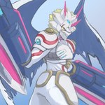 anthro armor blonde_hair butt gun_arm hair horn male solo turning_around white_body wings yellow_eyes sansyonoki64 bandai_namco digimon digimon_ghost_game mythology animal_humanoid digimon_(species) dragon dragon_humanoid humanoid mythological_creature mythological_scalie scalie siriusmon 1:1