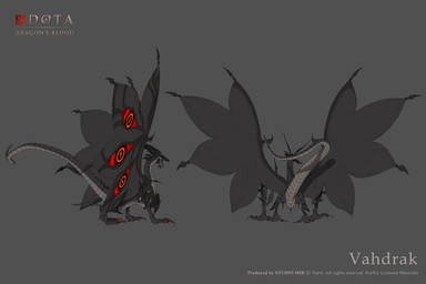 6_limbs 8_eyes arm_spikes black_body black_scales black_sclera black_wings blue_tongue chest_spike chin_spikes claws countershade_neck countershade_scales countershade_tail countershade_torso countershading exposed_teeth facial_spikes feral glistening glistening_eyes glistening_spikes glowing glowing_eyes glowing_pupils grey_background head_horn horn knee_spikes leg_spikes long_claws long_horn long_spikes long_tail male male_feral membrane_(anatomy) membranous_wings multi-horn multi_eye multiple_angles open_mouth quadruped red_claws red_eyes red_sclera red_teeth scales sharp_horn sharp_spikes sharp_teeth shoulder_spikes side_view simple_background slim_feral slim_male snout solo spikes spikes_(anatomy) spread_wings tail tapering_tail teeth text thin_arms thin_legs tongue unusual_anatomy unusual_eye_placement unusual_wings ventral_scales wing_claws wing_eyes wings boxout_psw dota dota_dragon's_blood mythology netflix valve valve_corporation vahdrak deity dragon eldwurm_(dragon's_blood) mythological_creature mythological_scalie scalie 2021 3d_(artwork) absurd_res cel_shading character_name concept_art copyright_name digital_media_(artwork) english_description english_text hi_res multiple_images official_art portrait shaded