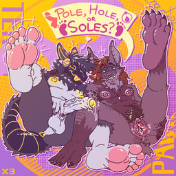 5_toes andromorph andromorph_anthro anthro anus balls big_clitoris blush bodily_fluids body_hair brown_body brown_hair butt chest_hair claws clitoris cum cum_in_vagina cum_inside cybernetics dialogue dripping duo erection eyewear feet foot_focus foreskin fur genital_fluids genitals glasses grey_body grey_genitals gynomorph hair heart_symbol humanoid_feet humanoid_genitalia humanoid_penis intersex intersex/intersex intersex_anthro jewelry leaking leaking_precum machine mastectomy_scar nipple_piercing nipples nude pawpads paws penis piercing pink_genitals pink_vulva plantigrade precum precum_drip presenting presenting_anus presenting_hindquarters presenting_vulva pubes purple_body scar simple_background slightly_chubby smile soles speech_bubble spread_butt spread_legs spread_vulva spreading tail text toes tongue tuft urethra vaginal_fluids vein veiny_penis vulva white_body white_genitals yellow_eyes yellow_genitals yellow_nipples naudiz_(artist) bat cyborg mammal protogen 1:1 english_text trans_(lore) trans_man_(lore)