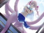 4:3 animal_humanoid bottomwear cecaelia cephalopod cephalopod_humanoid clothing coleoid female hair humanoid marine marine_humanoid merfolk mollusk mollusk_humanoid monster monster_girl_(genre) octopodiform pigtails sei_monmusu_gakuen skirt solo split_form tentacles vanadis