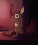 anthro female noir pouch_(anatomy) shadow sitting solo wall_(structure) unknown_artist tama-tama eurasian_red_squirrel hybrid kangaroo macropod mammal marsupial rodent sciurid tree_squirrel hi_res