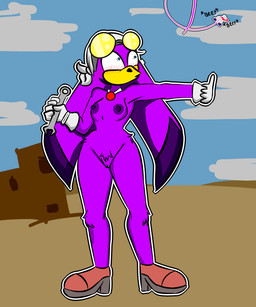 accessory anthro areola beak blue_eyes blush breasts clothing crotch_tuft eyewear female footwear front_view genitals gloves goggles handwear headband hoverboard jewelry medium_breasts navel necklace nipples non-mammal_breasts non-mammal_nipples nude outside purple_body shoes solo thick_thighs tools tuft vulva wide_hips wrench bell-thing sega sonic_riders sonic_the_hedgehog_(series) wave_the_swallow avian bird hirundinid oscine passerine swallow_(bird) 5:6 absurd_res hi_res
