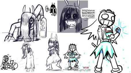 alternate_species anthro big_pupils black_hair clothing cloven_hooves dilated_pupils dress duo electricity electronics female furrification hair hooves long_dress long_hair looking_back pupils spotlight television white_clothing white_dress hitsuji lonelyonline dead_by_daylight gangnam_style sadako_yamamura shio_(hitsuji) the_doctor_(dead_by_daylight) human mammal onryo spirit 16:9 crossover digital_media_(artwork) hi_res magma_(artwork) meme widescreen