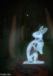 ambiguous_gender bone feral forest glowing glowing_body night plant skeleton solo spirits spiritual tree rade_fire lagomorph leporid mammal rabbit absurd_res digital_drawing_(artwork) digital_media_(artwork) hi_res