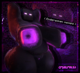 areola belly big_areola big_breasts big_nipples black_body breasts dark_body female genitals hands_behind_head huge_areola huge_breasts huge_nipples inverted_nipples looking_away nipples puffy_nipples purple_nipples purple_vulva slightly_chubby solo square_(anatomy) square_breasts text thick_thighs vulva conditional_dnp piskelpaxels microsoft minecraft mojang xbox_game_studios lovely_(piskelpaxels_) enderman enderwoman humanoid 2026 3d_(artwork) absurd_res digital_media_(artwork) hi_res watermark