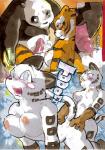 2014 all_fours ambiguous_penetration anthro anthro_on_anthro areola bear better_late_than_never big_breasts breasts comic daigaijin doggystyle dreamworks english_text erect_nipples erection felid female female/female from_behind_position fur genitals giant_panda group humanoid_genitalia humanoid_penis kung_fu_panda ladies_of_the_shade leopard male male/female mammal master_po_ping master_tigress multicolored_body multicolored_fur nipples nude painting_(artwork) pantherine parallel_sex penetration penis prodding pussy pussyjob sex snow_leopard text tiger traditional_media_(artwork) watercolor_(artwork)