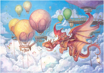 aircraft ambiguous_gender anthro balloon balloon_support day feral furniture group hot_air_balloon inflatable inflatable_support lamp lantern male membrane_(anatomy) membranous_wings outside red_body red_scales ribbons riding rope scales sky skyscape sofa solo_focus straddling vehicle wings drachenmagier elf humanoid painting_(artwork) traditional_media_(artwork) traditional_painting_(artwork) traditional_watercolor_(artwork) watercolor_(artwork)