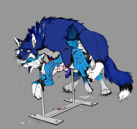 anal anal_penetration animal_genitalia animal_penis balls bdsm blood bodily_fluids bondage bound canine_genitalia canine_penis clawing crazed_look crying drugs duo ear_piercing ear_tag erection feral feral_on_feral feral_penetrated feral_penetrating foaming_at_mouth forced from_behind_position genitals gore knot knotted_penis male male/male male_penetrated male_penetrating male_penetrating_male mating_grip mounting penetration penile penile_penetration penis piercing rape rape_play rape_rack restrained restraints rope sex sheath tears jeffusherb bloudin_(whatisdamatter) bluefox_(theonlybluefox) canid canine canis fox mammal wolf