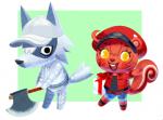 alternate_species anthro duo female fur furrification male red_body red_fur smile weapon white_body white_fur sorrysap animal_crossing cells_at_work! nintendo ae3803_(cells_at_work!) red_blood_cell_(cells_at_work!) u-1146_(cells_at_work!) white_blood_cell_(cells_at_work!) canid canine canis cell_(cells_at_work!) cell_(organism) mammal micro_organism_(organism) rodent sciurid tree_squirrel wolf