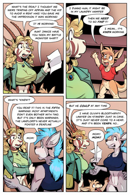 5_fingers anthro blonde_hair blue_hair bottomless breasts brown_body brown_fur clothed clothing dialogue featureless_crotch female fingers fur grey_body grey_fur group hair horn long_hair male multicolored_body multicolored_fur open_mouth speech_bubble tan_body tan_fur teeth text tongue topwear two_tone_body two_tone_fur white_body white_fur young young_anthro young_male conditional_dnp jonas rick_griffin ali_gray hildegard_rothschild janice_(ah_club) antelope bovid canid canine canis kangaroo macropod mammal marsupial wolf 2:3 comic english_text hi_res