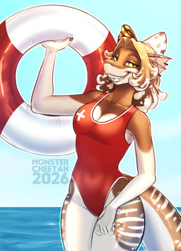 anthro biped breasts claws clothed clothed_anthro clothed_female clothing female fingers front_view hair looking_at_viewer smile solo standing tail teeth monstercheetah aquatic fish shark 2026 digital_drawing_(artwork) digital_media_(artwork) hi_res