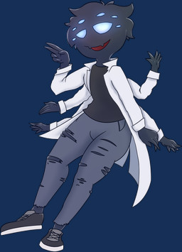 6_arms black_body bottomwear clothed clothing footwear glowing glowing_eyes jacket male multi_arm multi_eye multi_limb pants shoes solo topwear torn_bottomwear torn_clothing torn_pants unknown_artist arachnid arthropod spider absurd_res alpha_channel hi_res
