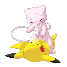 blush bodily_fluids cowgirl_position cum duo ear_markings eyes_closed facial_markings female feral from_front_position fur genital_fluids genitals head_markings male male/female markings on_bottom on_top penis pink_body pink_fur sex simple_background straddling sweat tail translucent translucent_body yellow_body yellow_fur unknown_artist nintendo pokemon generation_1_pokemon legendary_pokemon mammal mew_(pokemon) pikachu pokemon_(species) rodent 1:1 low_res