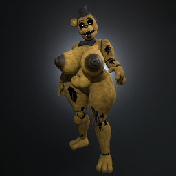 3_toes anthro areola belly_overhang big_areola big_breasts big_nipples black_lips bow_tie breasts brown_areola brown_nipples clothing crossgender dark_areola dark_nipples feet female glowing glowing_eyes gradient_background hat headgear headwear huge_areola huge_breasts lips looking_at_viewer machine mtf_crossgender nipples open_mouth overweight overweight_anthro overweight_female puffy_nipples sharp_teeth simple_background solo teeth thick_thighs toes top_hat wide_hips wire yellow_body octal octal_(modeler) five_nights_at_freddy's five_nights_at_freddy's_2 scottgames golden_freddy_(fnaf) withered_golden_freddy_(fnaf) animatronic bear mammal robot robot_anthro 1:1 3d_(artwork) digital_media_(artwork) full-length_portrait hi_res portrait