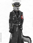 anthro armband clothed clothing coat cross fully_clothed iron_cross leather looking_at_viewer male nazi nazi_armband nazifur nazifur_armband schutzstaffel solo ss_insignia swastika tail topwear totenkopf trenchcoat uniform ace_stryker canid canine canis mammal wolf 2012 hi_res