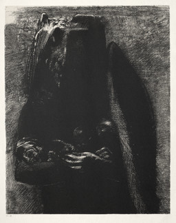 ambiguous_gender ambiguous_humanoid back_wings closed_smile creepy front_view grin grinning_at_viewer holding_object humanoid_hands looking_at_viewer mouth_closed simple_background smile smiling_at_viewer solo teeth textured_background toothy_grin toothy_smile wings odilon_redon public_domain satan demon humanoid 1888 19th_century absurd_res ancient_art hi_res lithograph_(artwork) monochrome traditional_media_(artwork)